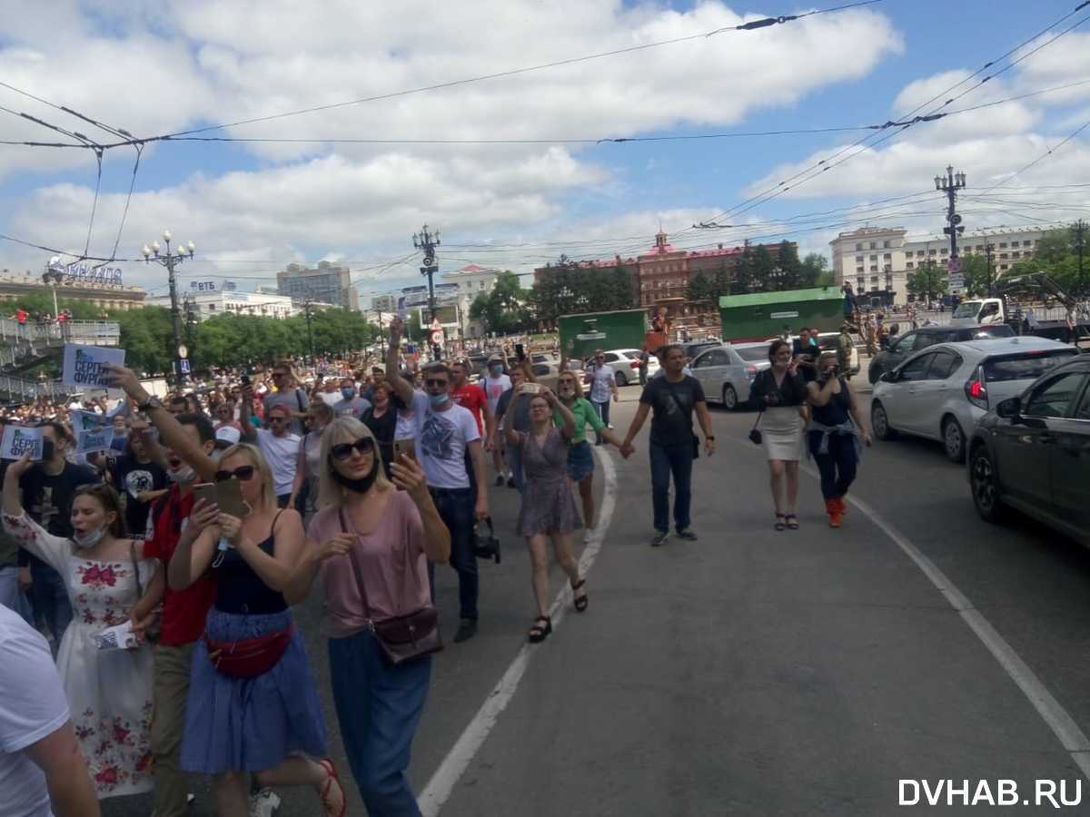 Протестующие против ареста Фургала провели самый массовый митинг в истории Хабаровска